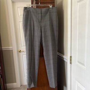 *Kasper Black + Gray Plaid Checkered Dress Pants Classic Cut